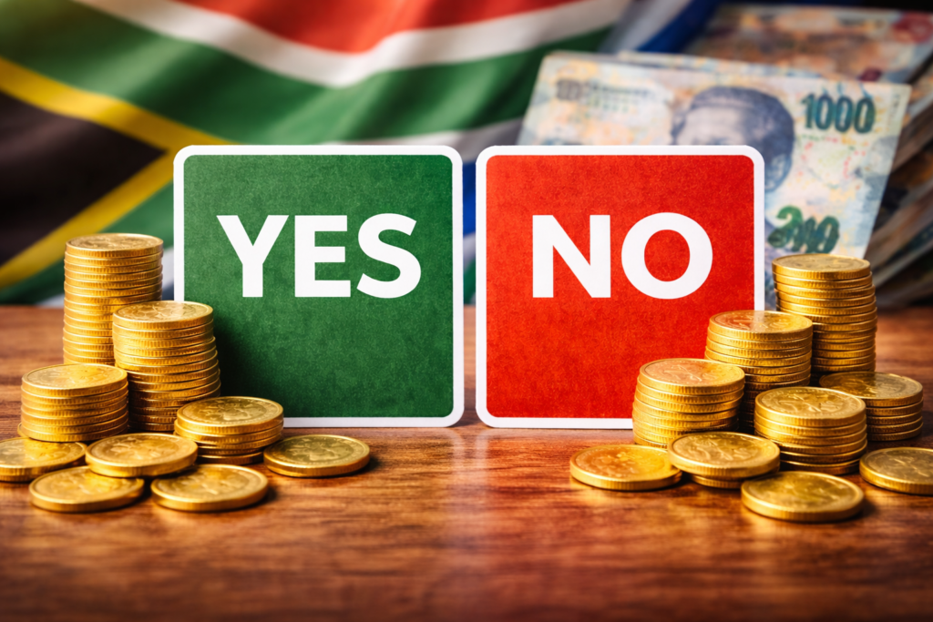 Yes No contracts prediction markets South Africa
